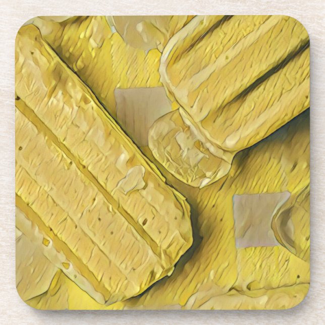 Porta-copo Pintel de cone de sorvete amarelo (Frente)