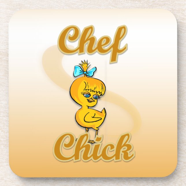 Porta-copo Pintinho Chef (Frente)