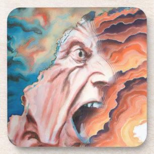 Porta-copo Pintura a óleo de ondas de pânico