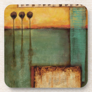 Porta-copo Pintura abstrato com Chaves Piano