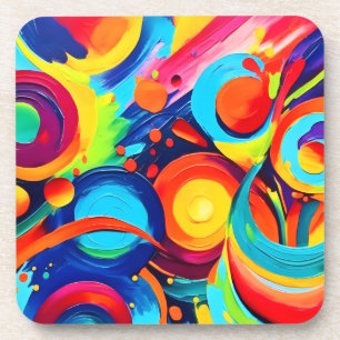 Porta-copo Pintura colorida de caos cósmicos