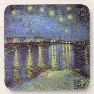 Porta-copo Pintura da Noite Estrelada de Van Gogh