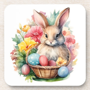 Porta-copo pintura de felz pascoa Bunny Watercolor