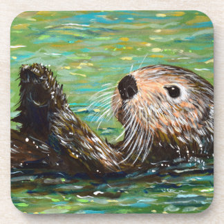 Porta-copo Pintura de Lontra Marinha 