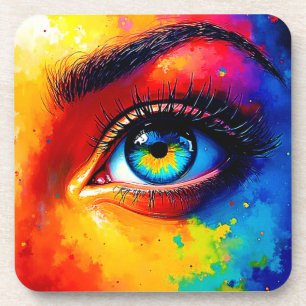 Porta-copo Pintura de Olho Colorida Alma Vibrante