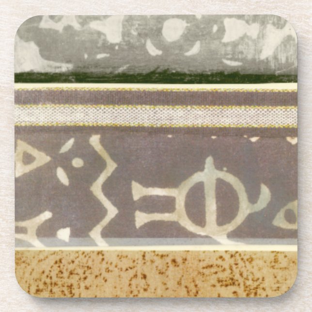 Porta-copo Pintura de Padrão Tribal Contemporânea (Frente)