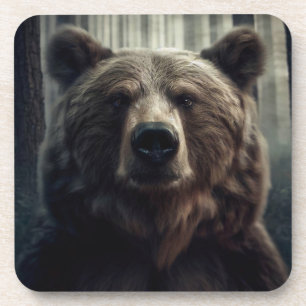 Porta-copo Pintura de Urso Grizzly