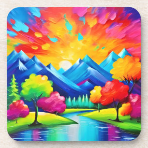 Porta-copo Pintura de visão de vale vibrante