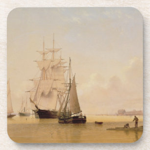 Porta-copo Pintura do navio (óleo em canvas) 2