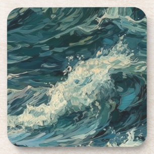Porta-copo Pintura do Ocean Whitecaps