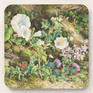 Porta-copo Pintura floral de petúnias vintage bonitas