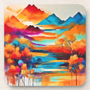 Porta-copo Pintura solar de Montanha Vibrante