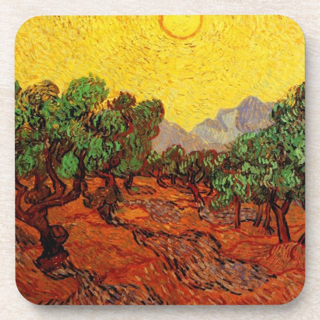 Porta-copo Pinturas de Vincent van Gogh Tree (Frente)