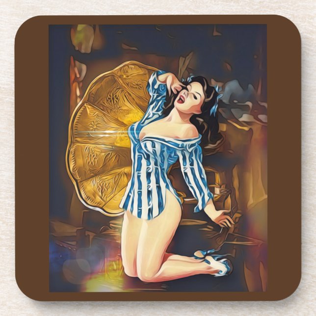 Porta-copo pinup vintage (Frente)