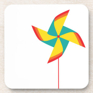 Porta-copo pinwheel do arco-íris