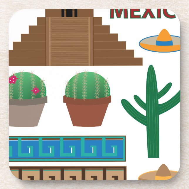 Porta-copo pirâmide mexicana (Frente)