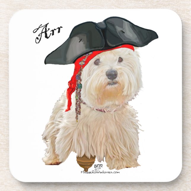 Porta-copo Pirata Westie (Frente)