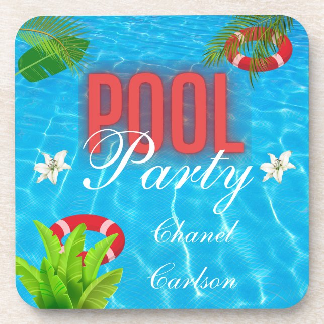 Porta-copo Piscina | Aniversário de Verão (Frente)