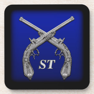 Porta-copo Pistolas cruzadas Portas copos quadradas personali