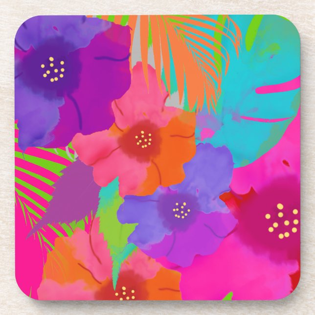 Porta-copo PixDezines bali kai/cor de fundo DIY (Frente)