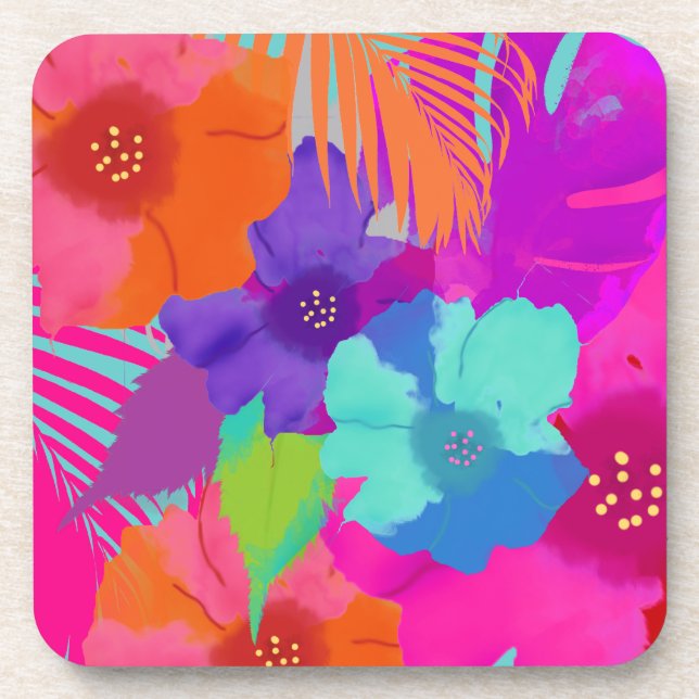Porta-copo PixDezines bali kai/cor de fundo DIY (Frente)