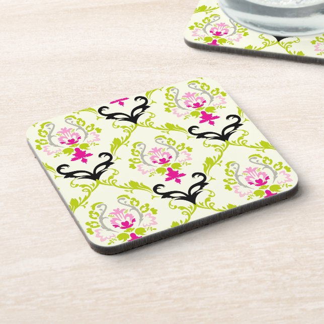 Porta-copo PixDezines Chantal Damask/cor personalizada (Left Side)