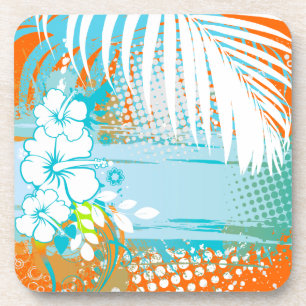 Porta-copo PixDezines hibisco/cor de fundo DIY