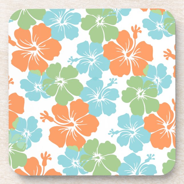 Porta-copo PixDezines hibisco/fundo de diy (Frente)
