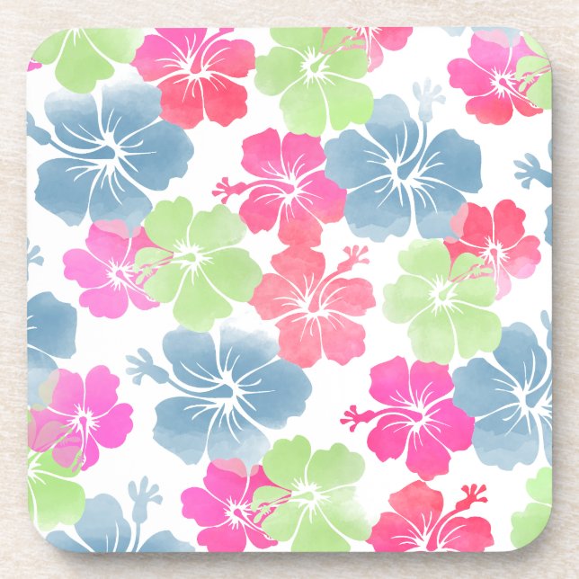 Porta-copo PixDezines hibisco/fundo de diy (Frente)