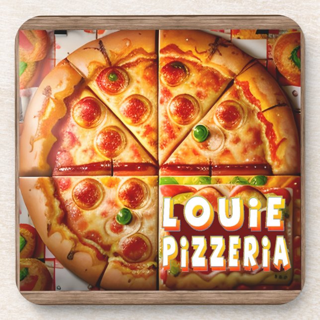 Porta-copo Pizza Pizzeria Design (Frente)