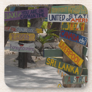 Porta-copo Placa de Sinalização Rum Point Grand Cayman