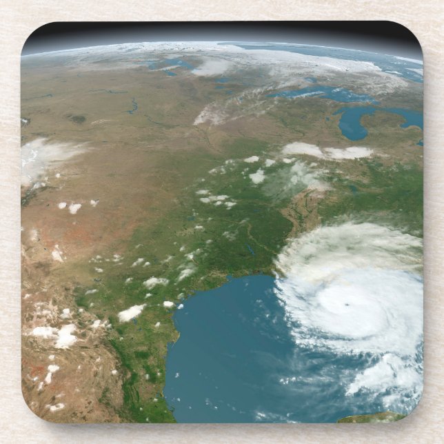 Porta-copo Planeta Panorâmico Terra E Os Eua. (Frente)