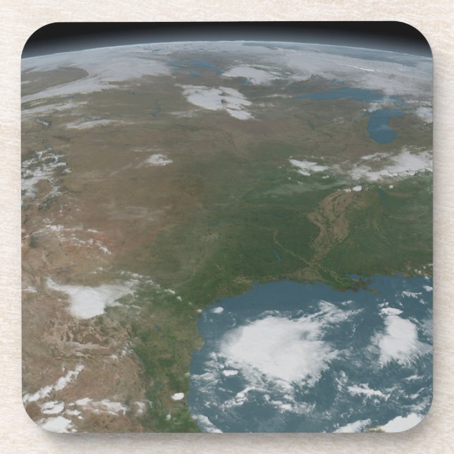 Porta-copo Planeta Panorâmico Terra E Os Eua. 2 (Frente)