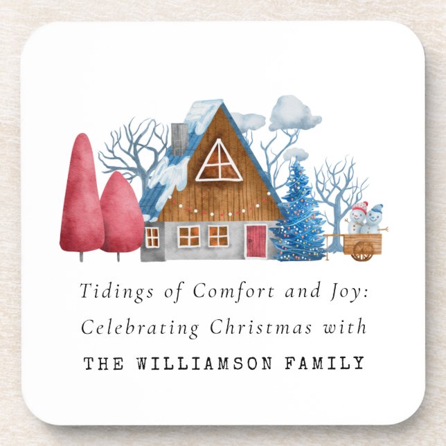 PORTA-COPO PLÁSTICO DA FAMÍLIA DA CASA DE NATAL DE ÁGUA VINTA (Frente)