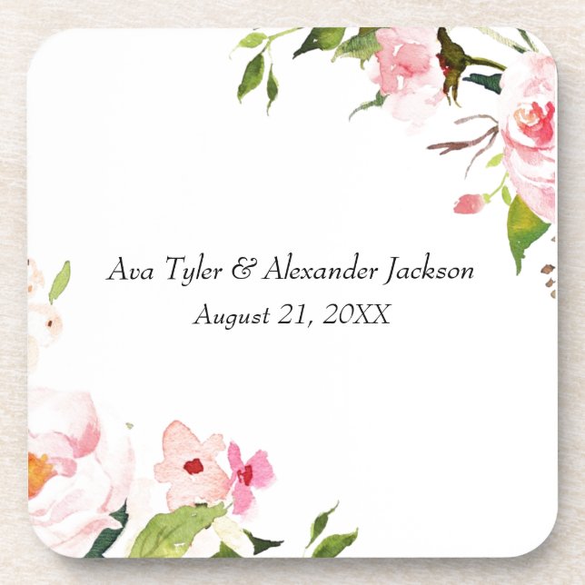 Porta-copo Plástico de casamento personalizado (Frente)