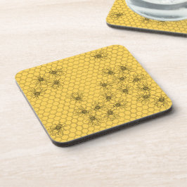 Porta-copo Plástico de mel amarelo e mel