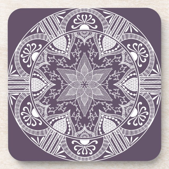 Porta-copo Plum Mandala (Frente)