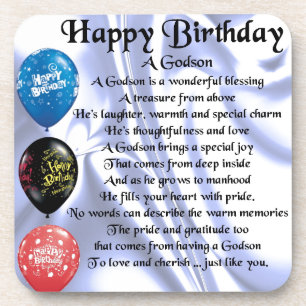 Porta-copo Poema do Godson - design do feliz aniversario