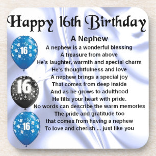 Porta-copo Poema do sobrinho - 16o aniversário