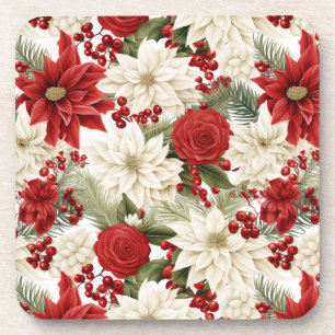 Porta-copo Poinsettia de Natal – Design Floral de Feriado