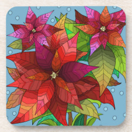 Porta-copo Pointsettia Pintada; Natal bonito