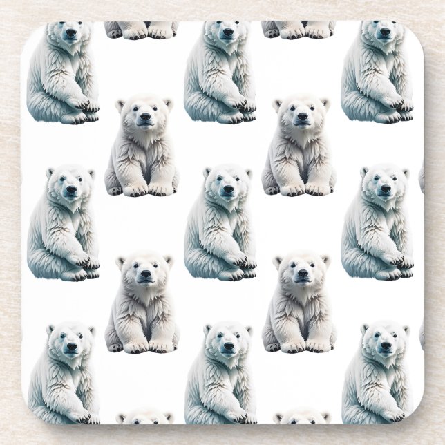 Porta-copo Polar Bear Animal Pattern Design (Frente)