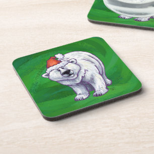Porta-copo Polar Bear Natal Em Verde