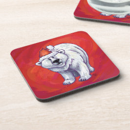 Porta-copo Polar Bear Natal Em Vermelho