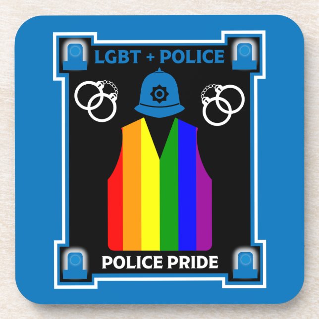 Porta-copo Polícia de Orgulho gay LGBT+ (Frente)