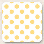Porta-copo Polkadots amarelos<br><div class="desc">Polkadoes amarelos sobre fundo branco</div>
