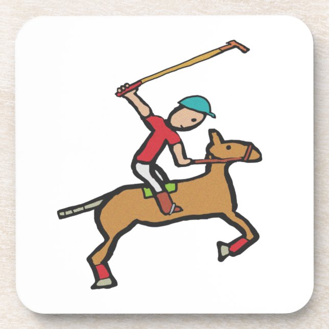 Porta-copo Polo Playing Horse e Rider (Frente)