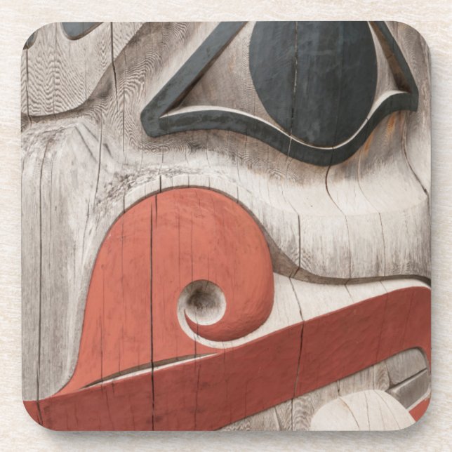 Porta-copo Polos de Totem no Museu do Patrimônio da Haida (Frente)