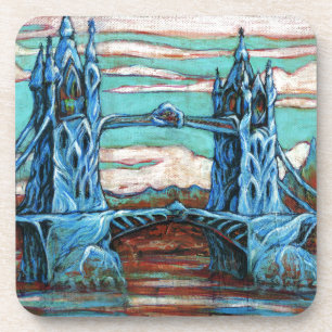 Porta-copo Ponte Crescente em uma cidade fantástica