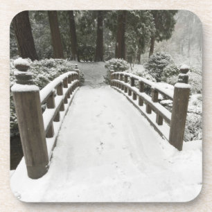 Porta-copo Ponte da lua coberta de neve, Jardim Japonês